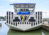 Neues Verbund-Arbeitsschiff „Donau 1“ beim Donaukraftwerk Ybbs-Persenbeug getauft Neues Verbund-Arbeitsschiff „Donau 1“ beim Donaukraftwerk Ybbs-Persenbeug getauft