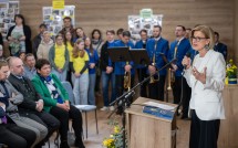 Landeshauptfrau Johanna Mikl-Leitner hielt die Festrede bei der Eröffnung des neuen Musikheims des JMV Wullersdorf.