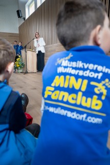 Landeshauptfrau Johanna Mikl-Leitner hielt die Festrede bei der Eröffnung des neuen Musikheims des JMV Wullersdorf.